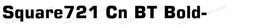 Square721 Cn BT Bold字体转换